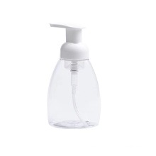 High Quality Empty 250Ml Clear Plastic Hand Wash Bottle With Black White Foam Pump Sprayer